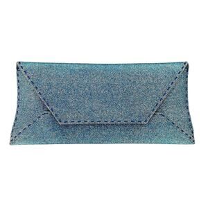 VBH Manila Envelope Clutch Blue Sparkle Glitter Edition 0608 Suede Lining Formal